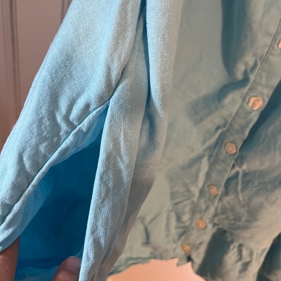 Stoney clover x target blue ruffle mini dress flower buttons - Picture 2 of 6